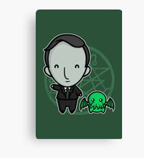 HP Lovecraft and Friend Canvas Print