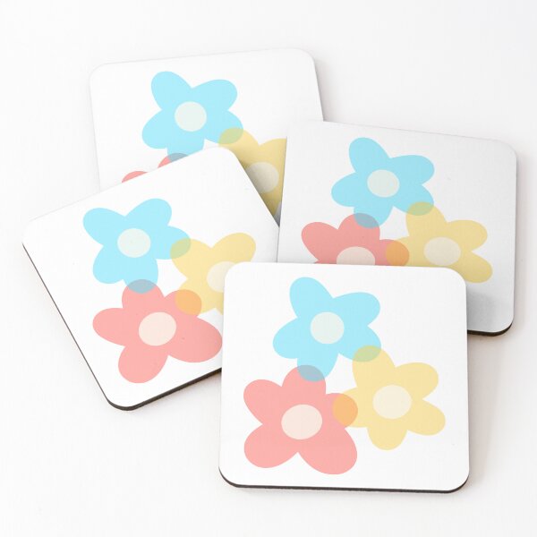 Item preview, Primary Colour Pastel Flower Print - 60s Inspired designed and sold by ZuriAmbessa.