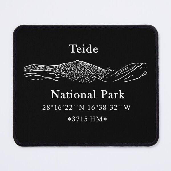 Item preview, Teide National Park, Tenerife, volcano, coordinates, white designed and sold by CreaVisArt.