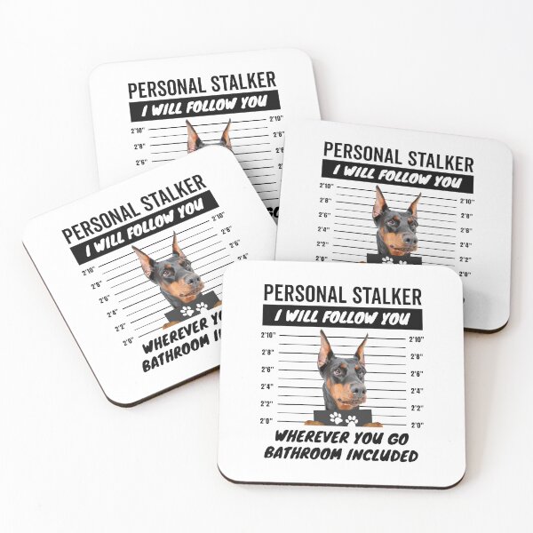 Item preview, Personal Stalker Dog – Doberman Pinscher designed and sold by More Cute Dogs.