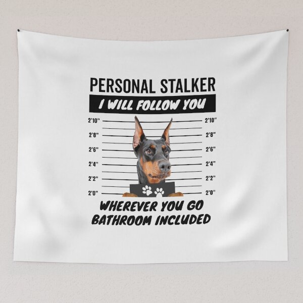 Item preview, Personal Stalker Dog – Doberman Pinscher designed and sold by More Cute Dogs.