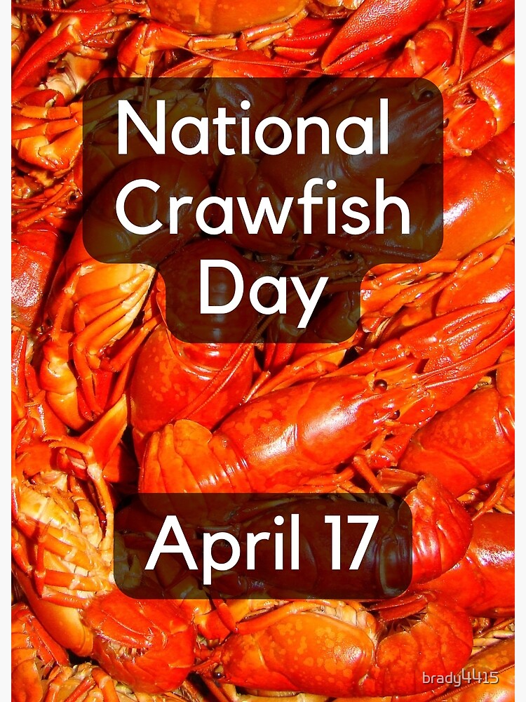 "National Crawfish Day April 17" Poster for Sale by brady4415 Redbubble