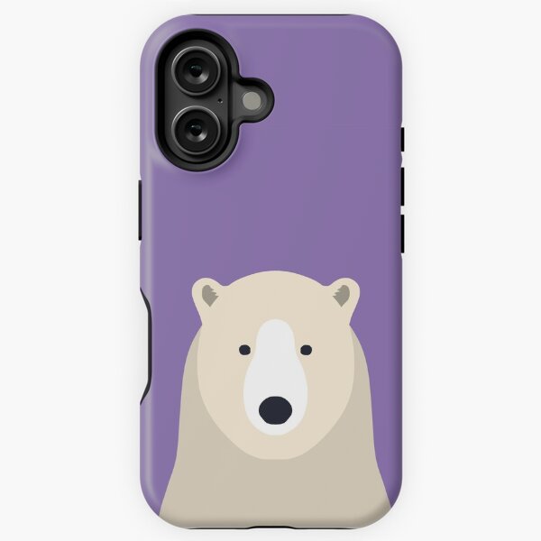 Item preview, Polar bear portrait on purple designed and sold by BethatHillfolk.