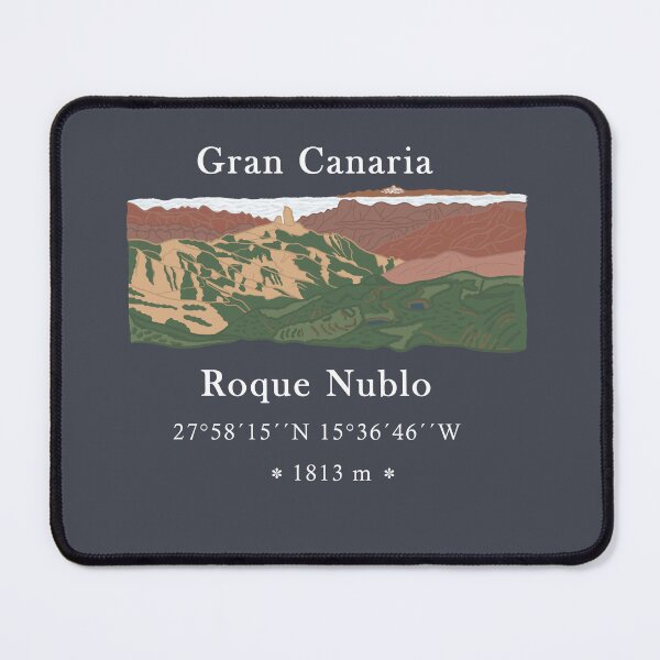 Item preview, Mountain Roque Nublo Gran Canaria, Tenerife, brown green red designed and sold by CreaVisArt.