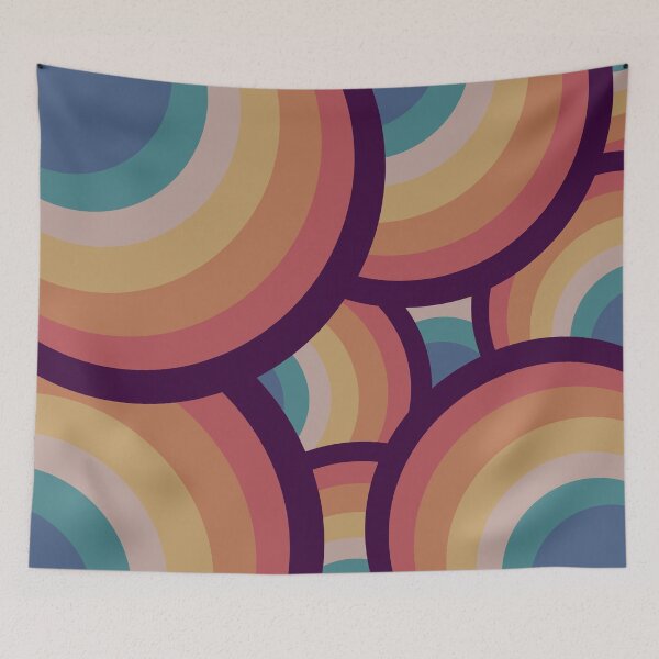 Item preview, Retro Burgundy circles designed and sold by LPDesignsUK.