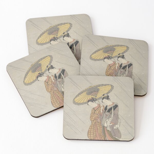 Item preview, Two Women in a Storm Woodblock designed and sold by LP.