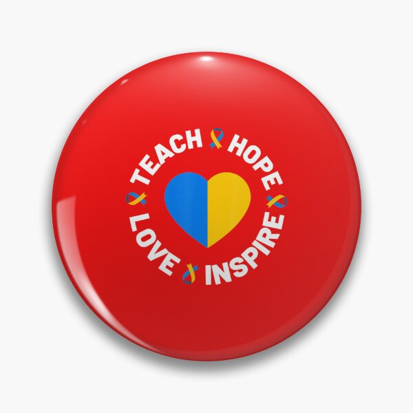 Item preview, World Down Syndrome Day Awareness Ribbon Teach Hope Love  designed and sold by pixelsimple.