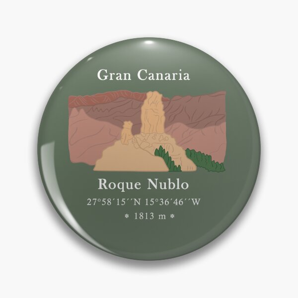 Item preview, Mountain Roque Nublo Gran Canaria green, brown, red, designed and sold by CreaVisArt.