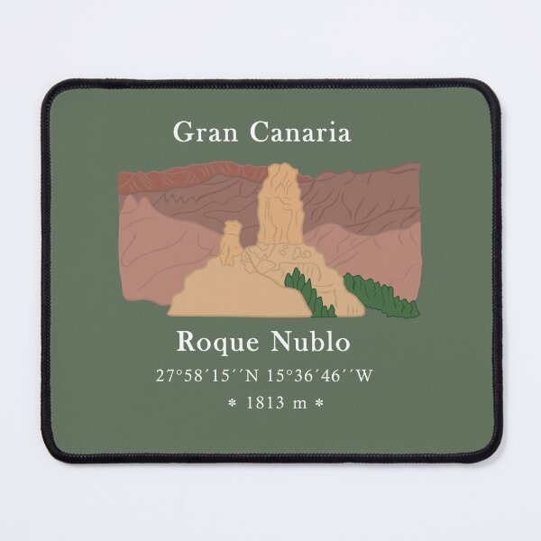 Item preview, Mountain Roque Nublo Gran Canaria green, brown, red, designed and sold by CreaVisArt.