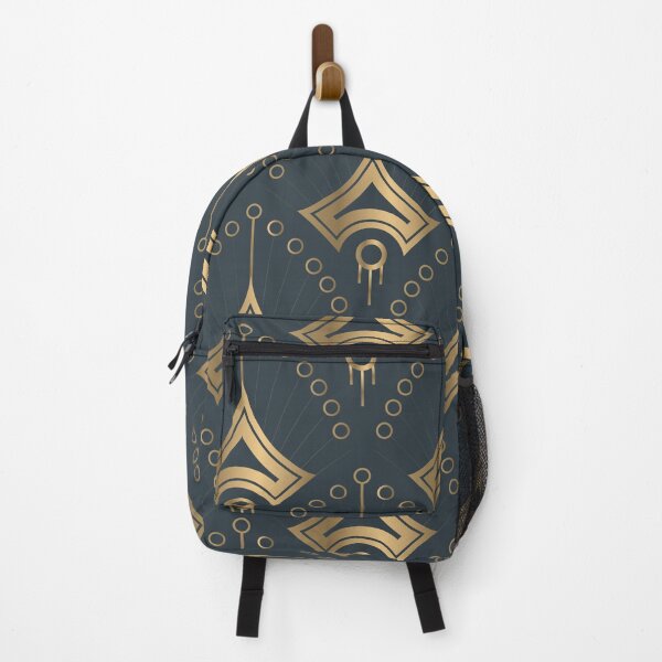 Item preview, Navy Blue Gold Art Deco Pattern designed and sold by Vic Torys ☆.