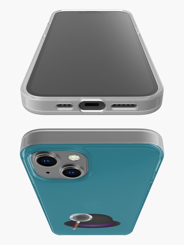 Alternate view of Alfred's hat & magnifying glass iPhone Case