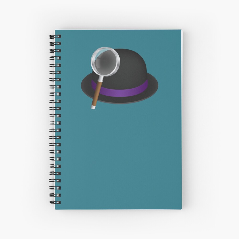 Alfred's hat & magnifying glass Spiral Notebook