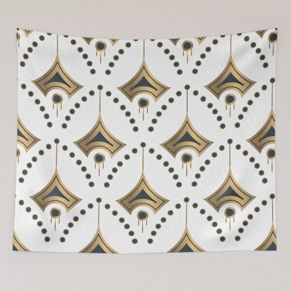 Item preview, Vintage Art Deco Gold Pattern designed and sold by Vic Torys ☆.