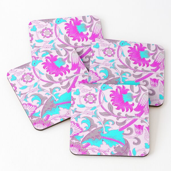 Item preview, Fuchsia Azure Grey Floral Lodden Pattern designed and sold by fowons.