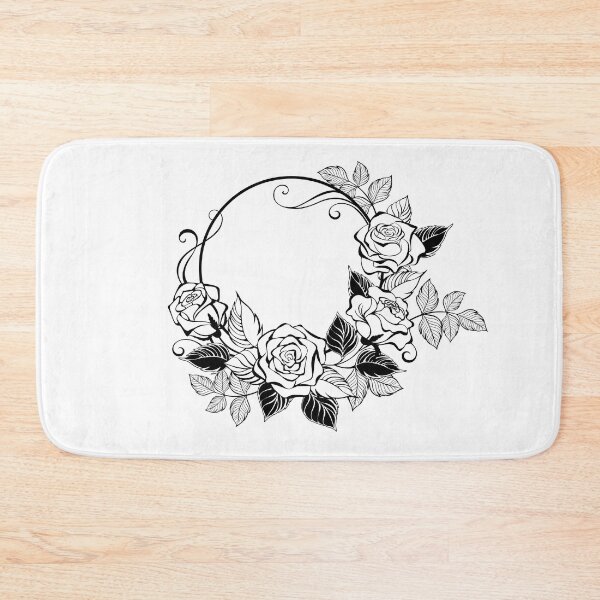 Item preview, Monogram with Outline Roses designed and sold by Blackmoon9.
