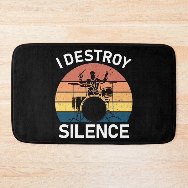 Item preview, I Destroy Silence | Funny Drummer designed and sold by Flextheory.
