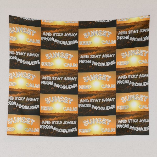 Item preview, sunset keep calm and stay away from problems designed and sold by JAdotdotDesigns.