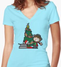 Christmas Doctor! Christmas! Women's Fitted V-Neck T-Shirt