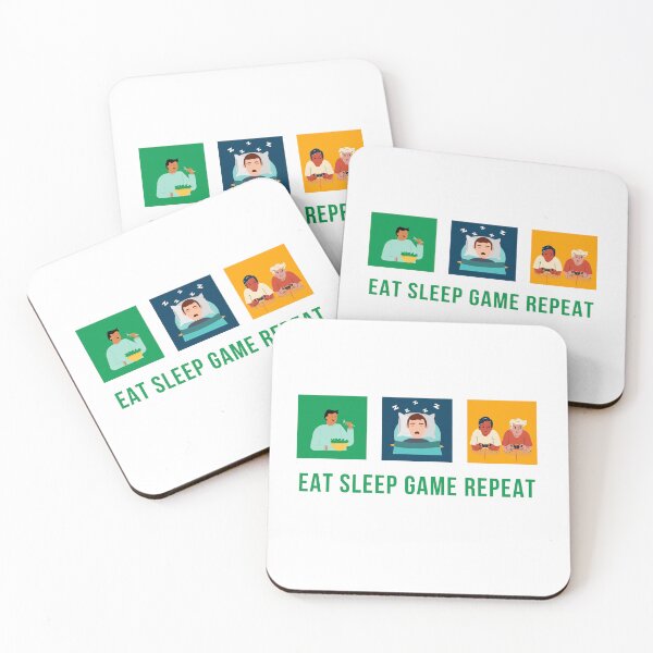 Item preview, EAT SLEEP GAME REPEAT designed and sold by karibenart.