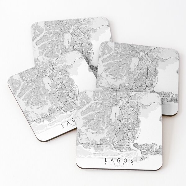 Item preview, Lagos City Map of Nigeria  - Light designed and sold by deMAP.