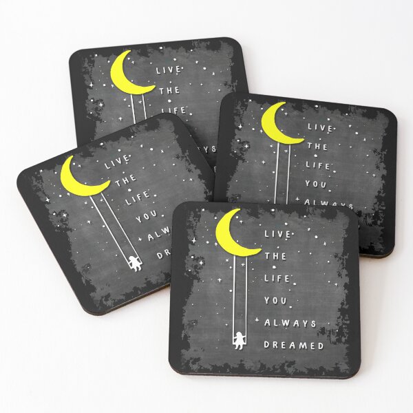 Item preview, Live the LIFE you always dreamed - Dream BIG - inspirational words of encouragement - shoot for the moon designed and sold by originalsusie.