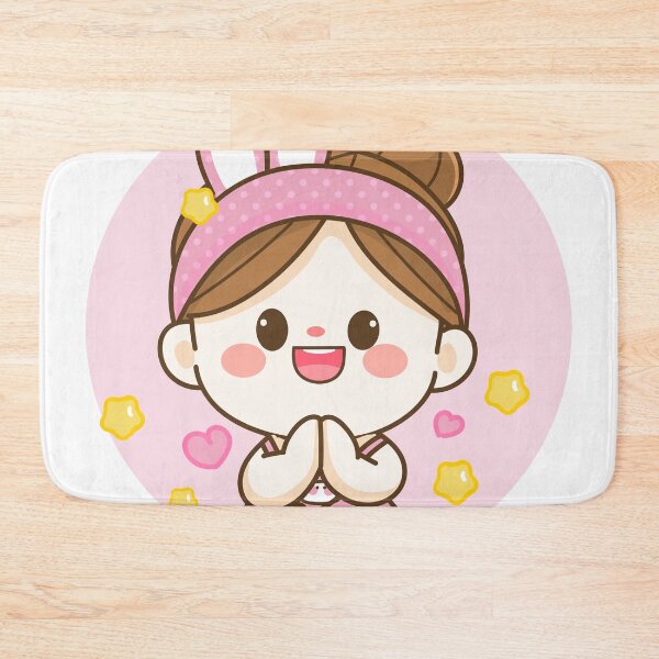 Item preview, Cheerful cute girl greeting with namaste designed and sold by Alhendy Store.