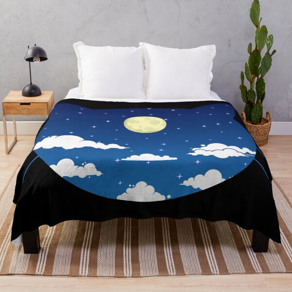 Item preview, Cat-Shaped Dark Blue Night Sky designed and sold by quinellie.