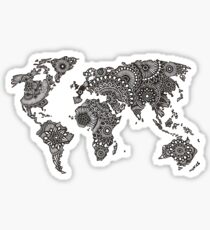 Henna World Map Sticker