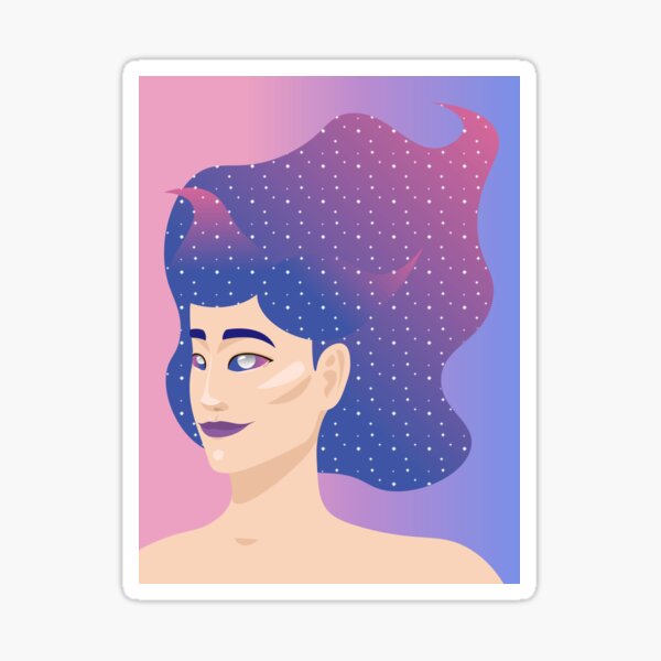Galaxy Girl Sticker