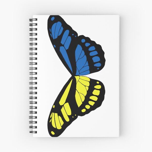 Item preview, Split Blue and Yellow Ukrainian Butterfly designed and sold by Randa Ranmania.