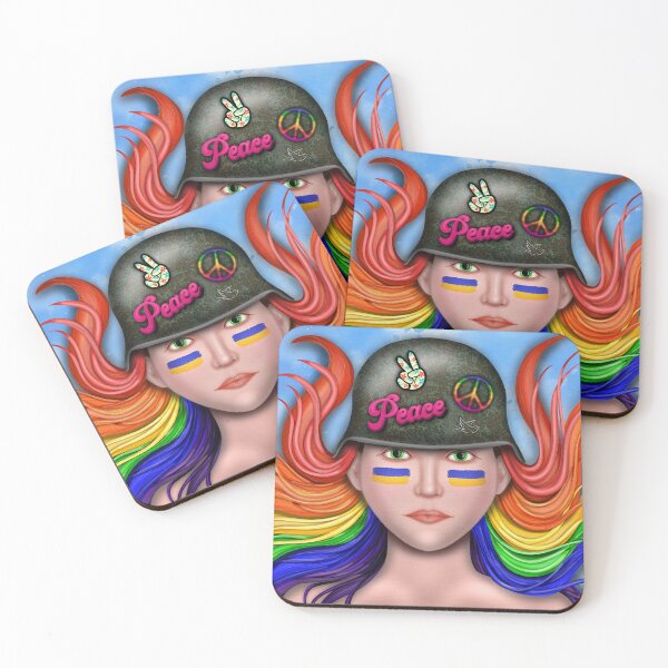 Item preview, Peace Hippie Girl 2 - Together for Ukraine designed and sold by Milamara.