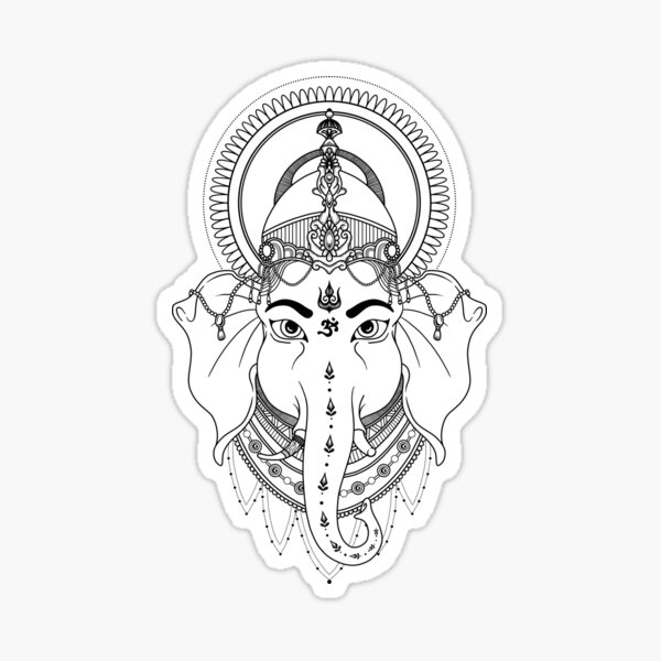 "Ganesh (B)" Sticker For Sale By SoulArtLove | Redbubble