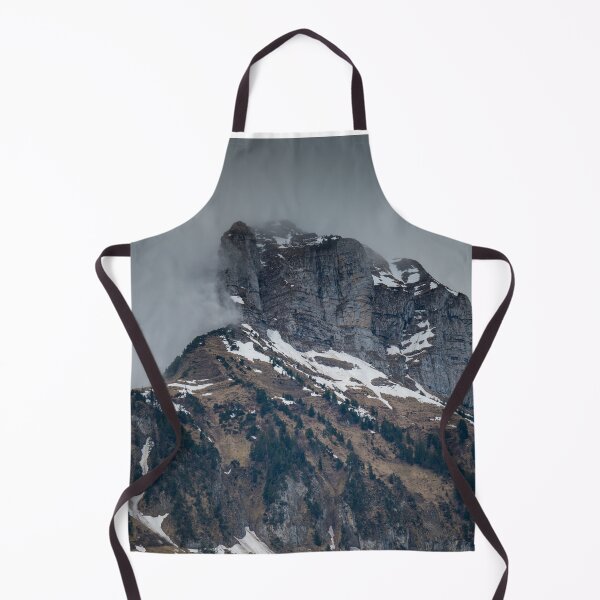 Item preview, snowy mountain massif in the fog designed and sold by OskiOnTour.