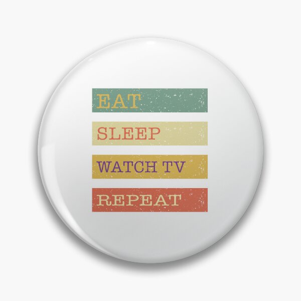 Item preview, Eat Sleep Watch TV Repeat retro vintage designed and sold by ZEDSOU ⭐⭐⭐⭐⭐.