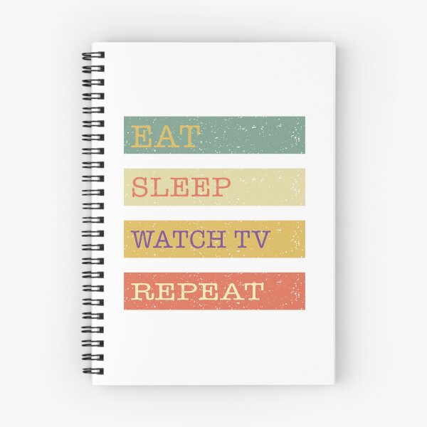 Item preview, Eat Sleep Watch TV Repeat retro vintage designed and sold by ZEDSOU ⭐⭐⭐⭐⭐.
