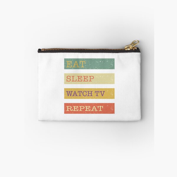 Item preview, Eat Sleep Watch TV Repeat retro vintage designed and sold by ZEDSOU ⭐⭐⭐⭐⭐.