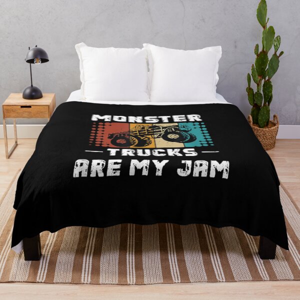 Item preview, Vintage Monster Trucks Are My Jam Retro Sunset Design  designed and sold by jeanniec55.