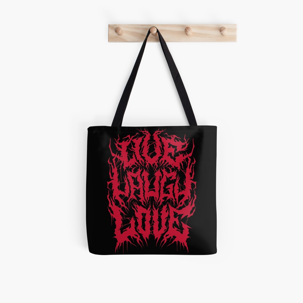 Live Laugh Love - Grunge Aesthetic - 90s Black Metal Tote Bag for