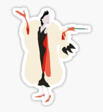 Minimalistic Cruella Deville Sticker