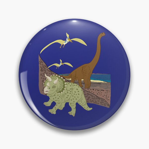 Item preview, Dinosaur Brachiosaurus/ Triceratops/ Pterandon flying lizard/ Fuerteventura volcanic landscape designed and sold by CreaVisArt.