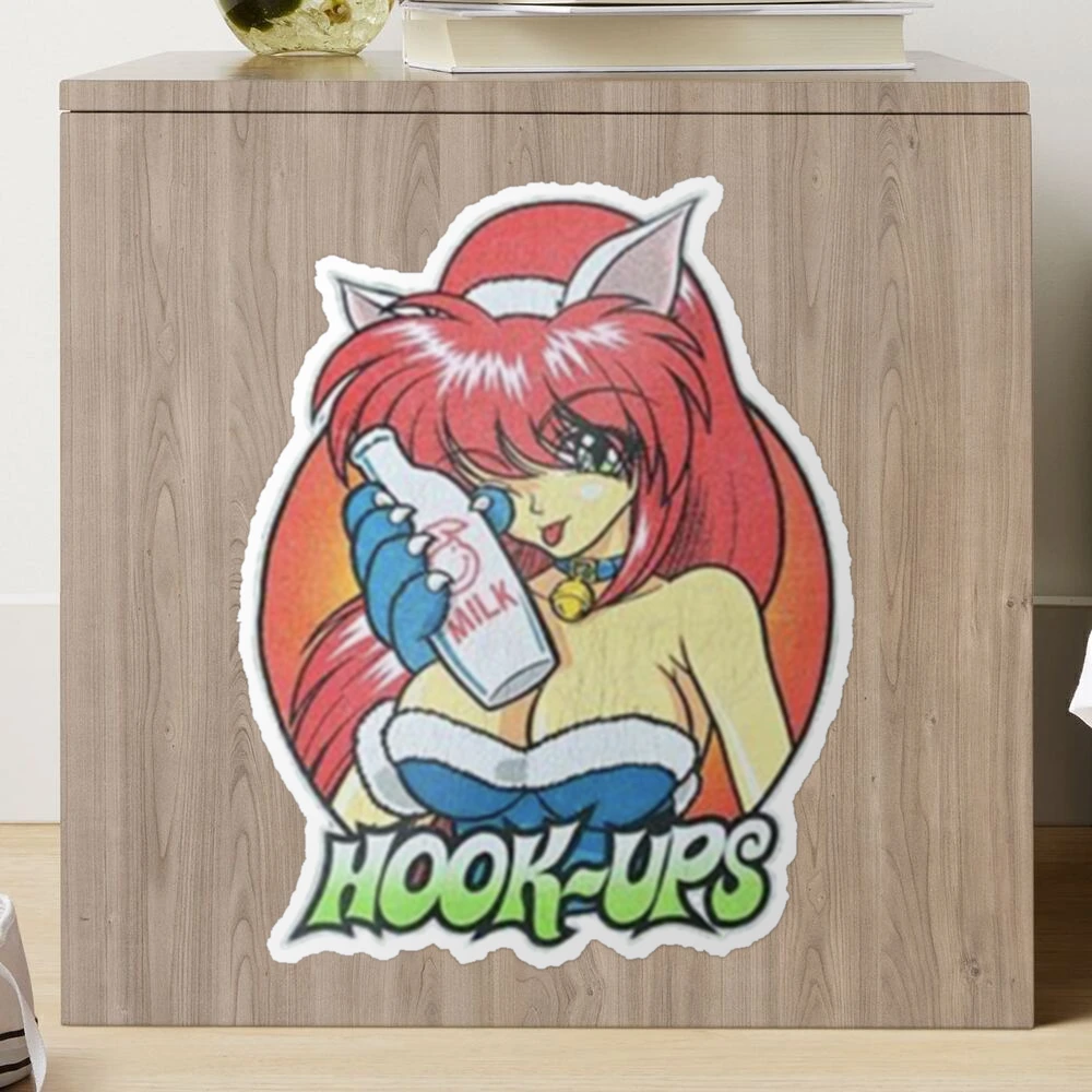 Vintage Anime Girl Hook Ups Skate Brand Cartoon Hookups Hook-Ups Sexy Animated  Cat Milk Kitty  Pin for Sale by ricedali41