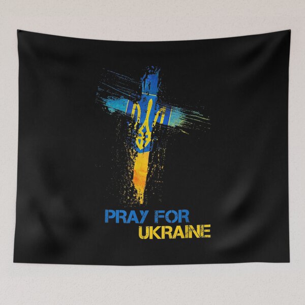 Item preview, Pray For Ukraine God Bless Ukraine Ukrainian Flag  designed and sold by jeanniec55.