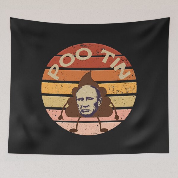 Item preview, Vladimir Poo tin funny joke retro - pootin retro vintage Sticker designed and sold by PootinTuon.
