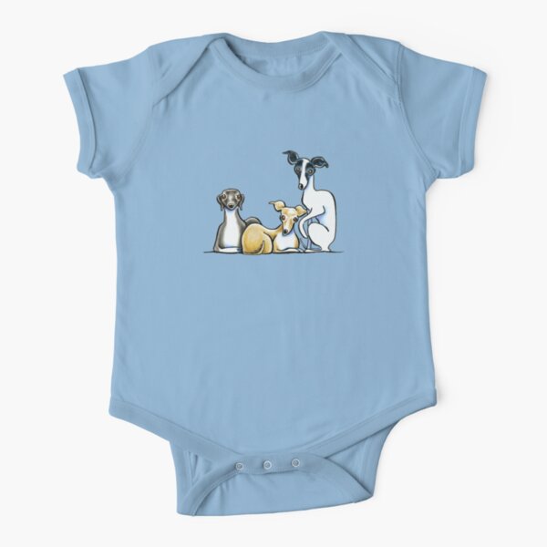 Italian Greyhound Trio Short Sleeve Baby One-Piece
