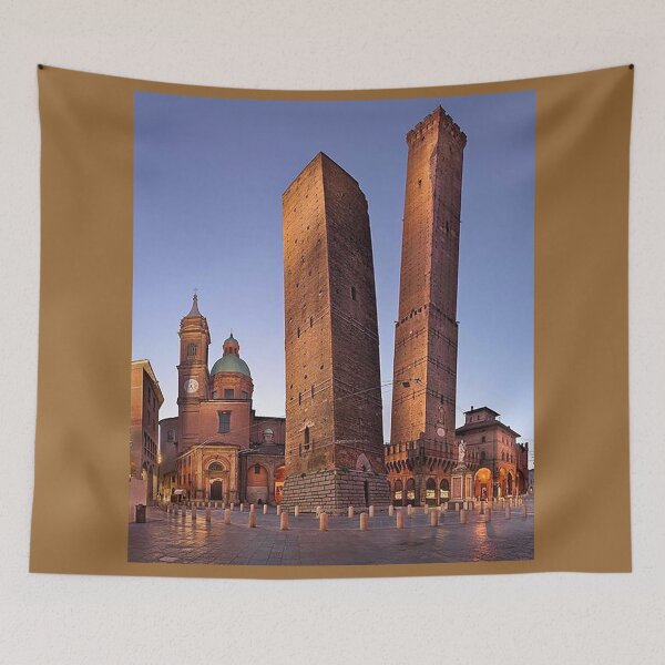 Item preview, 2 Medieval Towers, Bologna Italy, Old Architecture, Leaning Towers, Asinelli, Garisenda, designed and sold by Nostrathomas66.