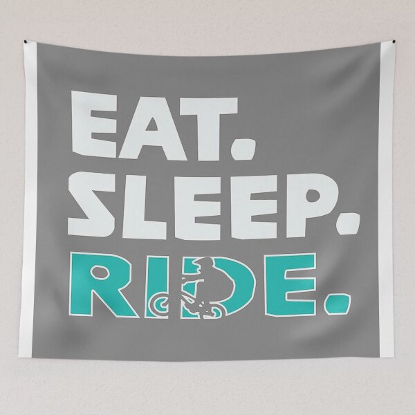 Item preview, Awesome Eat Sleep Ride repeat design for cyclists Poster designed and sold by vincentwarrent.