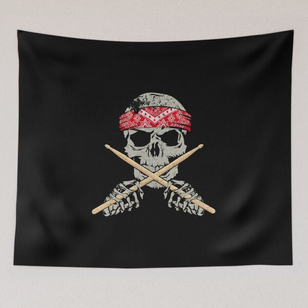 Item preview, Drummer skull and cross bones designed and sold by boec gear.
