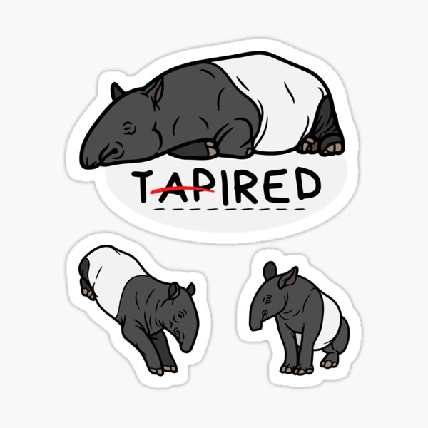 Item preview, Funny Tapir Pun For Malayan Tapir Lovers - Sleepy Animal Pun - Tapir Art designed and sold by plan-t-b.
