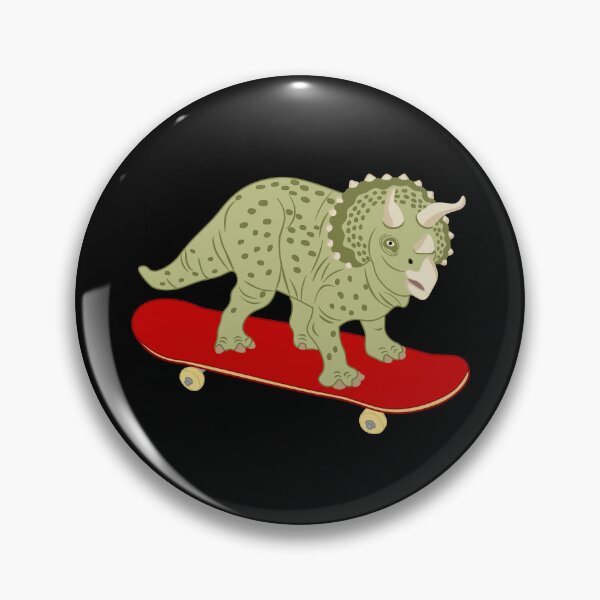 Item preview, Dinosaur Triceratops is skateboarding designed and sold by CreaVisArt.