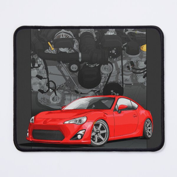 Item preview, Red GT-86 Illustration with 4u gse engine backdrop designed and sold by ArtyMotive.